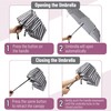 Mr. Pen Windproof Travel Umbrella - Zebra Stripes, Automatic, Compact,