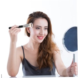 Beavorty 4pcs Makeup Tools for Foundation and Concealer Soft Bristle Brushes for Blending Comfortable Grip Design for Daily and Professional Use Chic Cosmetic Brushes Black