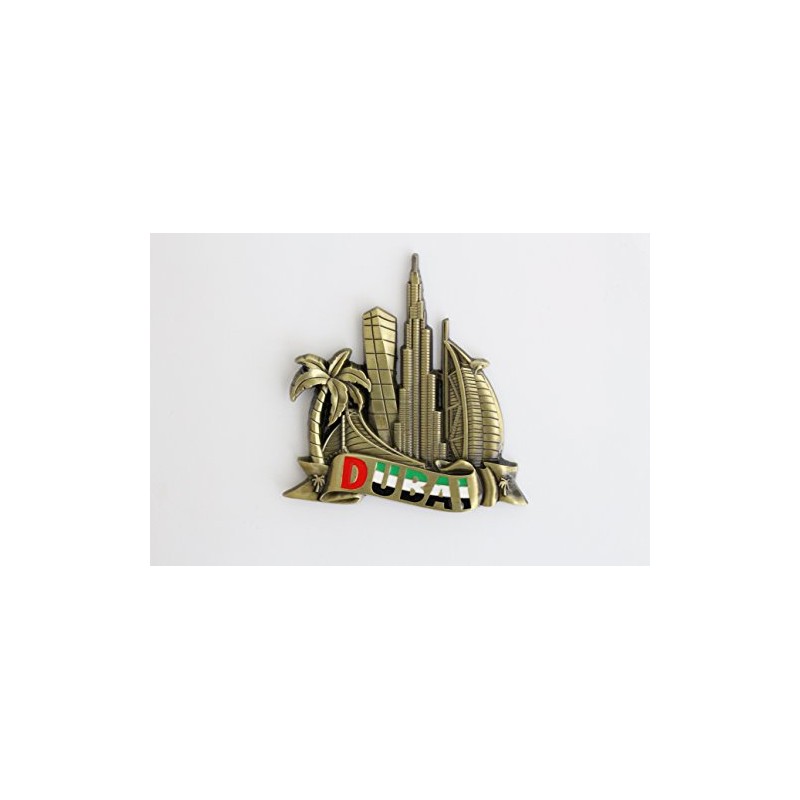 Dubai (UAE) - 3D Metal Fridge Magnet for Kitchen Refrigerator