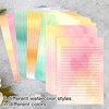 KSIWRE Watercolor Stationary Letter and Envelopes, 24 Lined Writing Paper