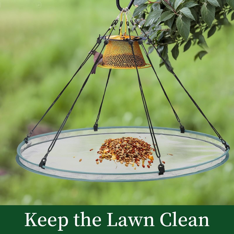 2 Pack Bird Seed Catcher Trays for Hanging Bird Feeder