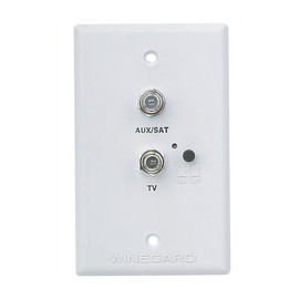Winegard RV-7542 White Wall Plate Power Supply with Satellite and Cable Hookups for RV Antenna