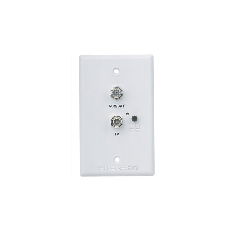 Winegard RV-7542 White Wall Plate Power Supply with Satellite and