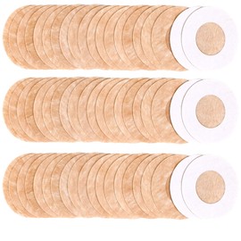 Ubrand 100 Pieces Nipple Cover Disposable Nipple Pasties Stickers Nipple Petals Bra Pad Natural & Invisible Satin Breast Covers Pasties Self-Adhesive No Show Bra for Women, Beige, Large