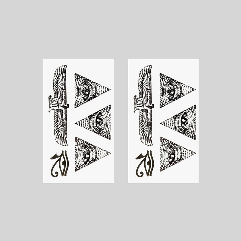 Oottati Small Cute Temporary Tattoo God Eye Horus Egypt (2
