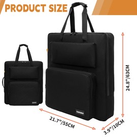 TORIBIO Solar Panel Travel Bag, Padded Portable Solar Panel Storage Bag Compatible with Jackery SolarSaga 100W/200W, Water-resistant Protective Carrying Pocket Case for Outdoor Camping Travel