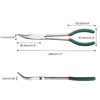 SPEEDWOX Long Reach Bent Nose Pliers 11 Inches 45 Degree
