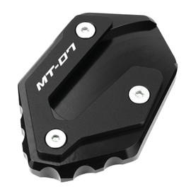 Motorrad Ständer Seitenständer Vergrößerer Stützplatte Für MT07 MT 07 2026 2025 Zubehör mt07 2024 2023 2022 2021 2014-2020 FZ07 MT-07 tracer 700 gt Ständererweiterung Stützpolster (Schwarz)