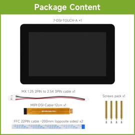 Waveshare 7 inch DSI Capacitive Touch Display Compatible with Raspberry Pi 5/4B/3B+ and ESP32-P4/RK3506/RK3576, 720 × 1280, IPS Panel 10-Point Touch Screen, Anti-Fingerprint Process