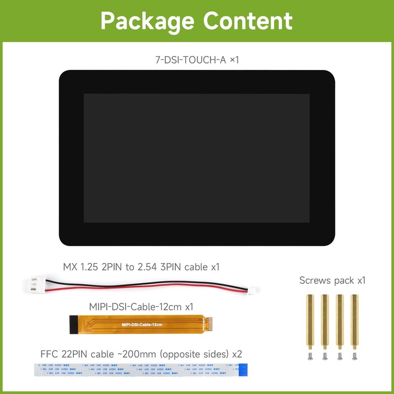 Waveshare 7 inch DSI Capacitive Touch Display Compatible with Raspberry