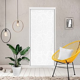 Soleil d'ocre Circle Net Curtain, Polyester, White, 90 x 200 cm