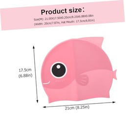 Gorro Natación Infantil Gorra Baño Resistente Agua Protección Diseño Caricatura Mediano Rosa