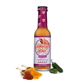 Jersey Girl Indian Masala Habanero Hot Sauce 5oz | Keto Friendly | No Added Salt, Naturally Sodium Free | Flavors of Curry, Coriander, & Cumin