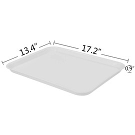 Jekiyo White Serving Trays, Fast Food Tray for Restaurant, Home (6 Packs)