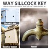 Honoson 2 Pieces 4 Way Sillcock Water Key 1/4", 9/32",