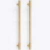 RZDEAL 2pcs Solid Brass Gold Cabinet Pulls, 10 Inch Hole