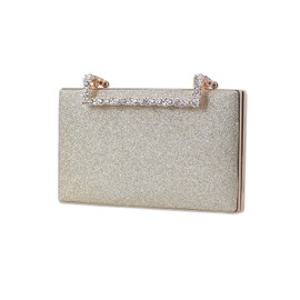 CORIOS Women Clutch Purse Glitter Evening Bag Sequins Clutch Bag Sparkly Handbag Bridal Wedding Purse Crossbody Bag Elegant Shoulder Bag for Dance Wedding Party Prom Bride Light Gold