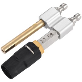 SYFLHYP 2 in 1 Downstream Soft Wash Chemical Nozzle, M5 Twist Shooter Tips Nozzles, 0-60° Adjustable Spray Pattern, for 1700-6000 PSI, 3-7 GPM Pressure Washer, with 1/4 in Quick Connector