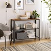 VASAGLE 40" Industrial Console Table, 3 Tier Entryway Table with