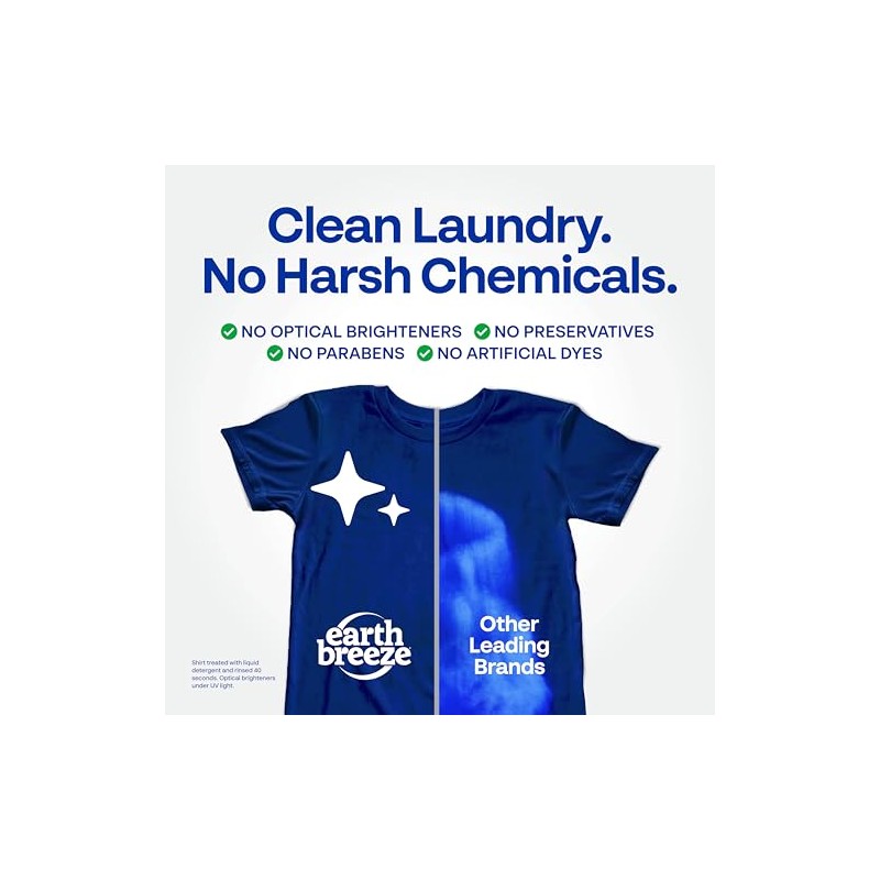 Earth Breeze Laundry Detergent Sheets River Rain - 60 Loads