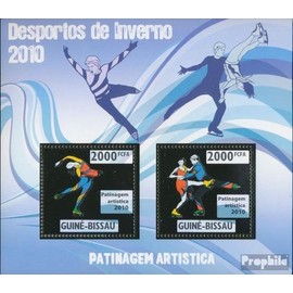 Guinea-Bissau miniature sheet 767 (complete. issue) unmounted mint/never hinged ** MNH 2010 Figure Skating (Stamps for collectors) Winter sports (skiing/ice hockey/bobsleigh ...)