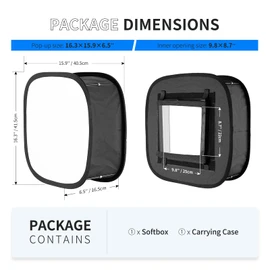 NEEWER Difusor Plegable para Panel LED 660, Exterior de 16 x 6.9 Pulgadas, Interior de 5.6 x 6.8 Pulgadas, con Accesorio de Correa y Bolsa de Transporte para Estudio Fotográfico, Retrato y Video