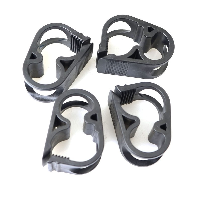 PZRT 4pcs Flow Control Hose Clamp Plastic Tubing Clamps Black