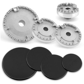 4pcs Cooker Hat Set Oven Gas Hob Burner Crown Flame Cap Replacement Kit, Oven Gas Hob Burner Crown Flame Cap Fits Most Gas Stove Burners