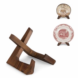 ANBOXIT Bowl Stands for Display, 3.5 Inch Plate Holder, Wooden Easel Frame Holder, Display Stand for Large Deep Platters and Dishes, 3.5" H x 4.8" W x 4" D (For Bowls under 2.5" in Depth)
