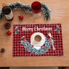 JAHEMU Christmas Place Mats Snowman Waterproof Non-Slip Place Mat Coaster