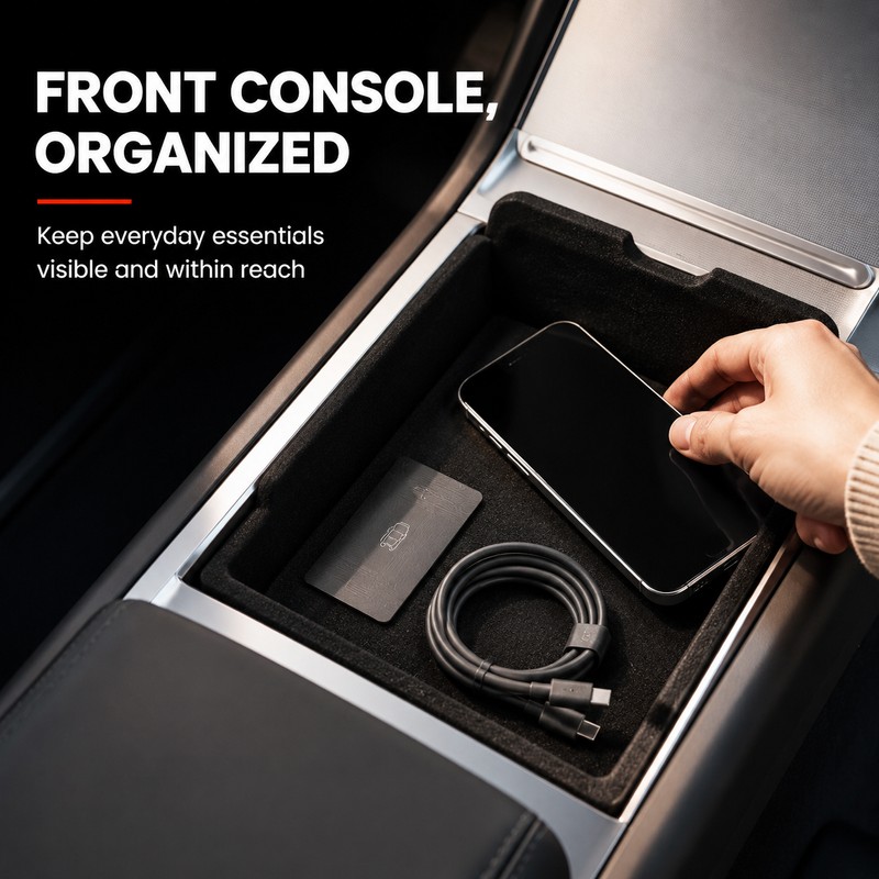 Center Console Organizer Storage Set for Tesla Model 3/Y/YL Highland