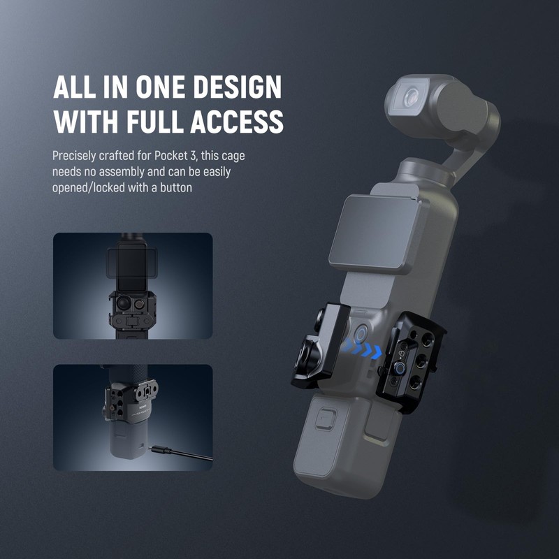 Neewer Pocket 3 Cage, Aluminum Alloy Gimbal Camera Video Recording