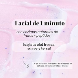 Saturday Skin Rub-A-Dub - Gel de limpieza facial de refinación, esmaltes faciales lavados con enzimas de frutas naturales, exfoliante suave para todo 