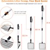 PETOCAT Metal Cat Litter Scoop with Holder, 43" Extendable Long