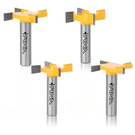 MNA - Juego de 4 brocas de enrutador CNC, vástago de 1/2 pulgadas, 4 alas, diámetro de corte de 2 pulgadas, profundidad de fresado de 1/4 pulgadas, 5/16 pulgadas, 3/8 pulgadas, 1/2 pulgadas