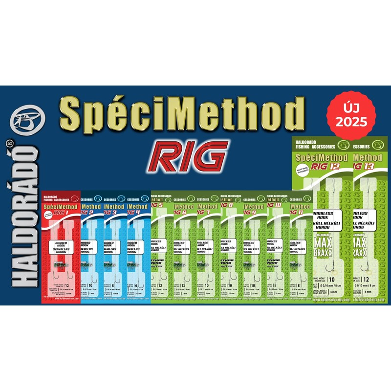 Haldorado SpeciMethod Rig7, Size 10 Barbless Hook, 8 cm Braid