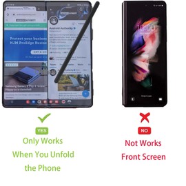 Z Fold 6/5 Slim S Pen Fold Edition Replacement Compatible Galaxy Z Fold6 / Fold5 Phones Only, Slim 1.5mm Pen Tip, 4096 Pressure Levels, 3*Tips/Nibs (Orange)