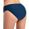 Joyaria Bragas de bikini retro fruncidas para mujer, Azul marino/flor
