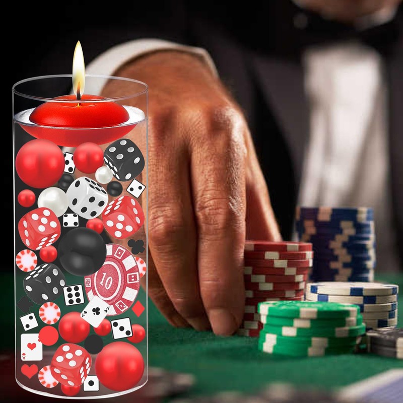 FEICUIBEXI 414 Pcs Casino Theme Vase Fillers for Table Centerpieces
