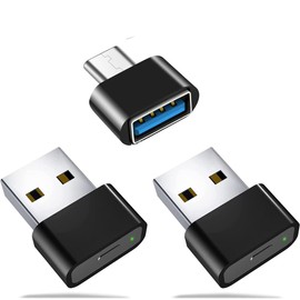 QUI Metal USB Mouse Jiggler with Switch Button,Automatic Mouse Mover with 2 Jiggle Modes,Supports Multi-Track,Driver-Free,Plug-and-Play Keeps PC/Laptop Awake… (Black 2PCS)