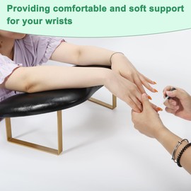 VOCOSTE Arm Rest for Nails Tech, U Shaped Nail Arm Rest, Manicure Hand Rest with Detachable Brackets, Hand Rest for Nails Tech with Stable Base, Nail Hand Rest, Black