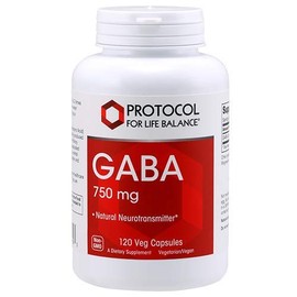 Protocol GABA 750mg - Mood Support - Normal Cognition- Supplement - 120 Veg Caps