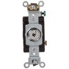 Leviton 1221-2KL 20 Amp, 120/277 Volt, Key Locking, Single-Pole, AC
