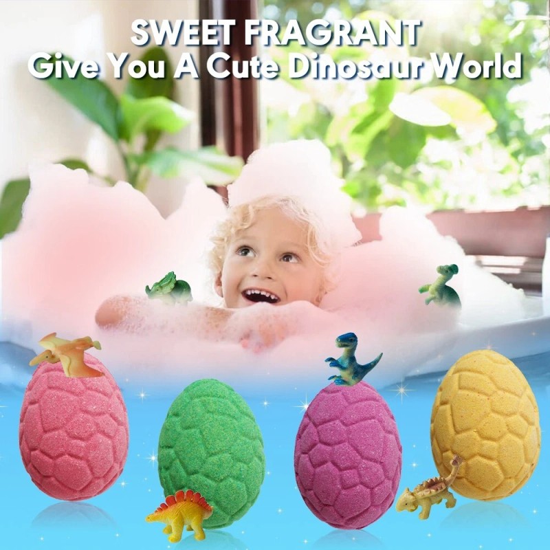 KAV Dino Bath Bombs for Kids with Surprise Inside- Dino