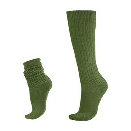 anpiwshjo Slouch Socks for Women, Dark Green Socks Women, Slouch Socks, Scrunch Socks, Warm Socks for Women, Cotton Socks for Women, Thick Womens Socks, Long Fuzzy Socks, Cheer Socks