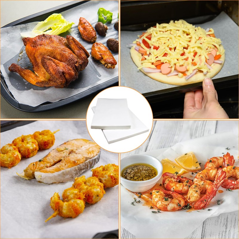 Ezydka 100pcs Greaseproof Paper Sheets 20x30 cm Baking Paper Sheets