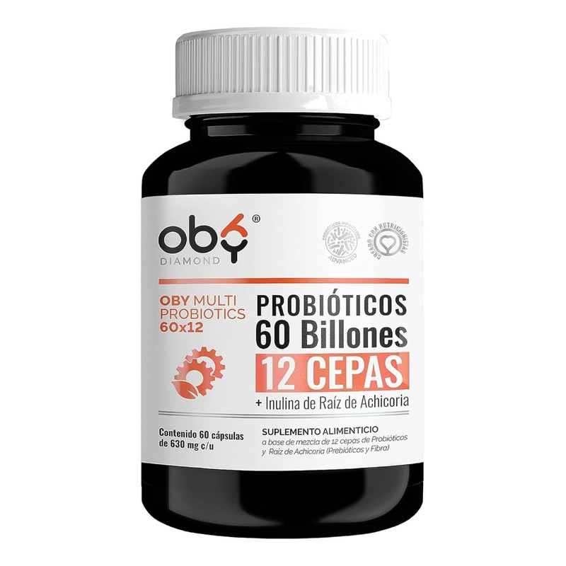 Probioticos 60 Billones de 12 Cepas Prebioticos con Inulina Raiz