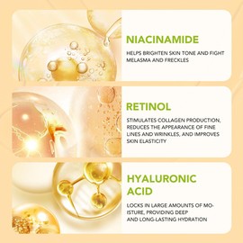 Retinol Cream 2.5%&Retinol Essence ，Collagen Anti-Aging Retinol Cream Containing Hyaluronic Acid,Reduces Wrinkles, Fine Lines & Age Spots – Skin Regenerating Moisturizer for Women & Men