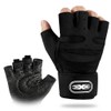 Weight Lifting Gloves with Wrist Support Full Palm Grip Black