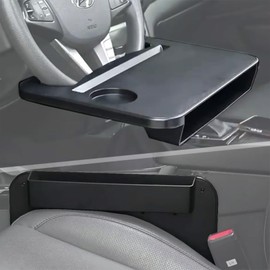 Mavonne 3-in-1 Steering Wheel Tray Table with Seat Gap Filler Organizer,| Car Food Tray for Driver,| Car Desk for Laptop & Eating - Work Road Trip Essentials Accessories